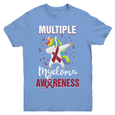 Inspirational Multiple Myeloma Awareness Unicorn Support Youth Youth Shirt | Teecentury.com