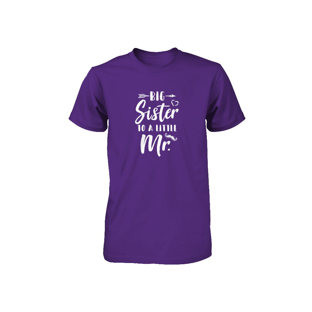 Big Sister To A Little Mister Baby Kid Shower Youth Youth Shirt | Teecentury.com