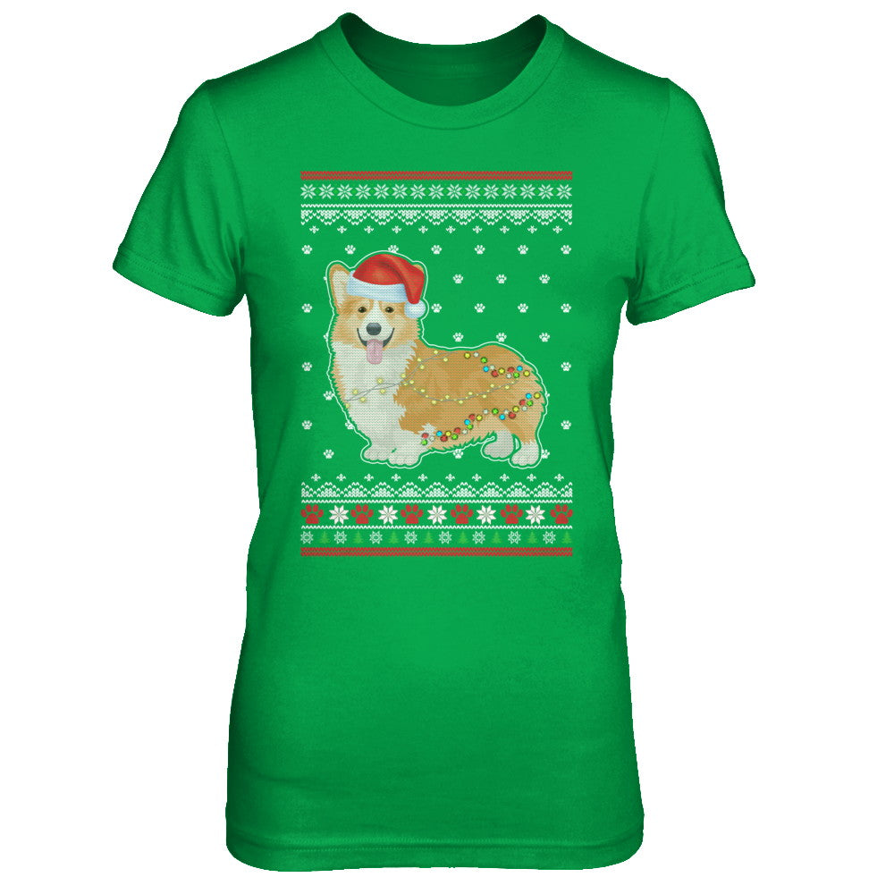 Corgi Christmas Ugly Sweater Lights Dog Xmas Gift T-Shirt & Sweatshirt | Teecentury.com