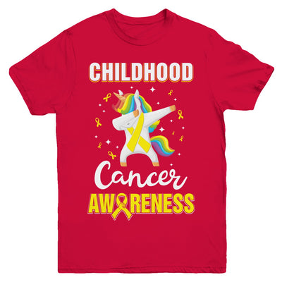 Childhood Cancer Awareness Cute Unicorn Warrior Youth Youth Shirt | Teecentury.com