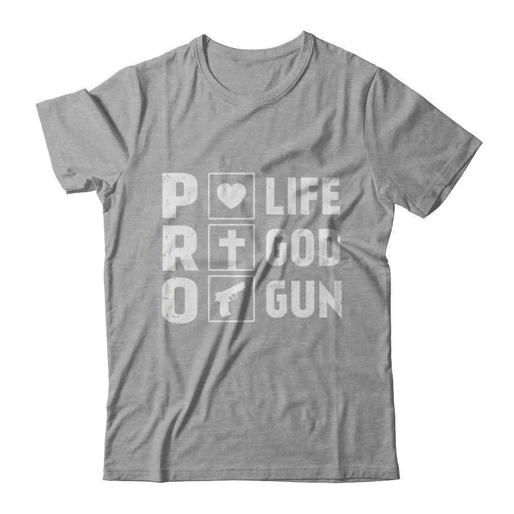 Pro Life Pro God Pro Gun America T-Shirt & Hoodie | Teecentury.com