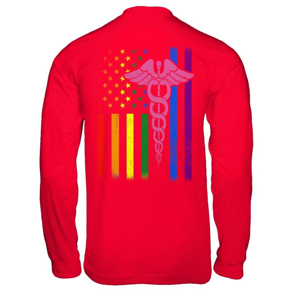Nurse Rainbow Lgbt Flag Pride Lesbian Gay Super Stronger T-Shirt & Hoodie | Teecentury.com