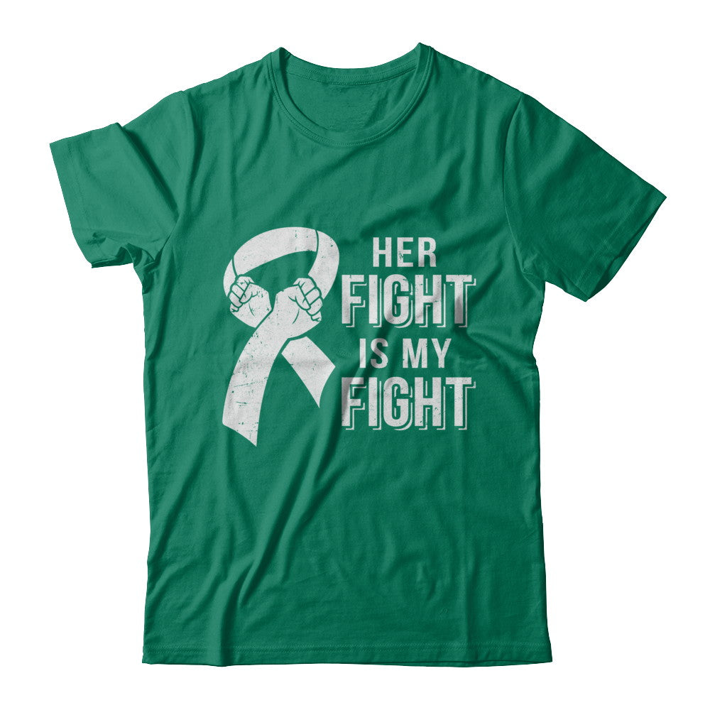 Her Fight Is My Fight Lung Cancer Clear Awareness T-Shirt & Hoodie | Teecentury.com