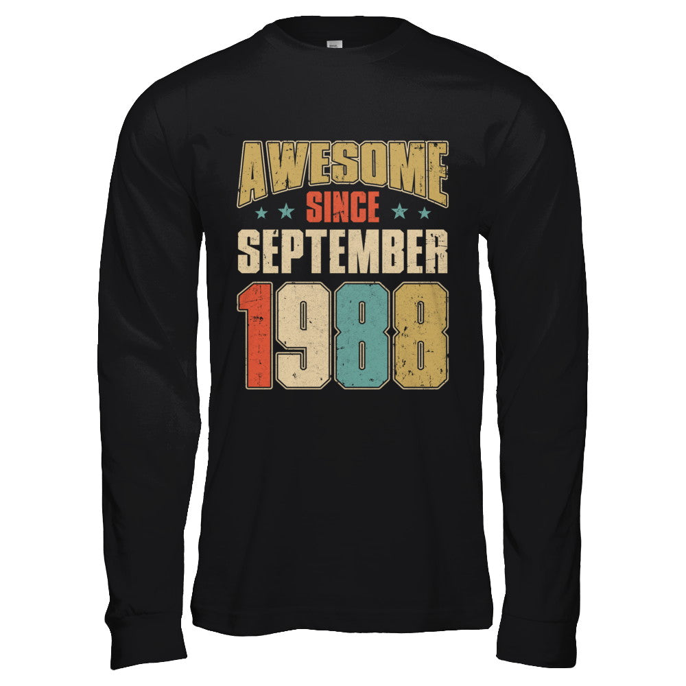 Vintage Retro Awesome Since September 1988 34th Birthday T-Shirt & Hoodie | Teecentury.com