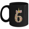 6th Birthday Girl 6 Years Old Awesome Unicorn Flower Mug Coffee Mug | Teecentury.com