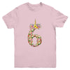 6th Birthday Girl 6 Years Old Awesome Unicorn Flower Youth Youth Shirt | Teecentury.com