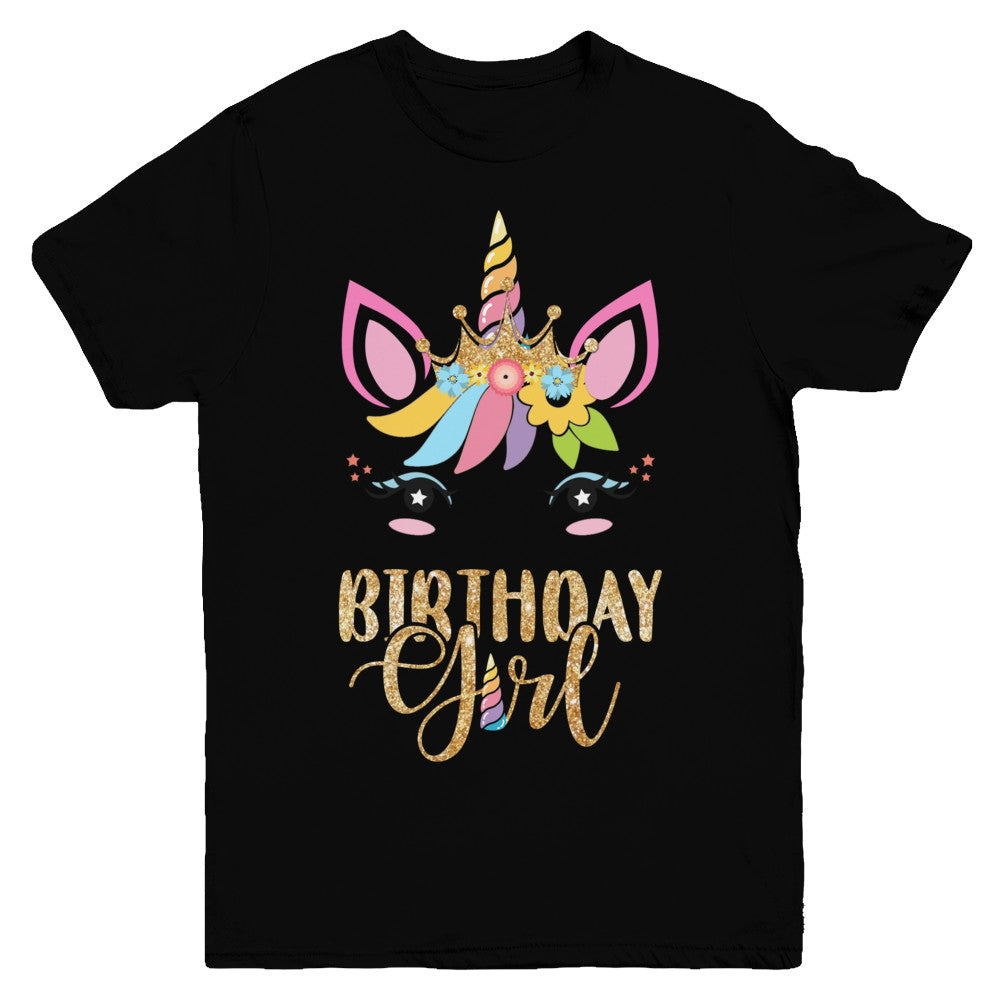 Cute Unicorn Girl Daughter Birthday Gift Youth Youth Shirt | Teecentury.com