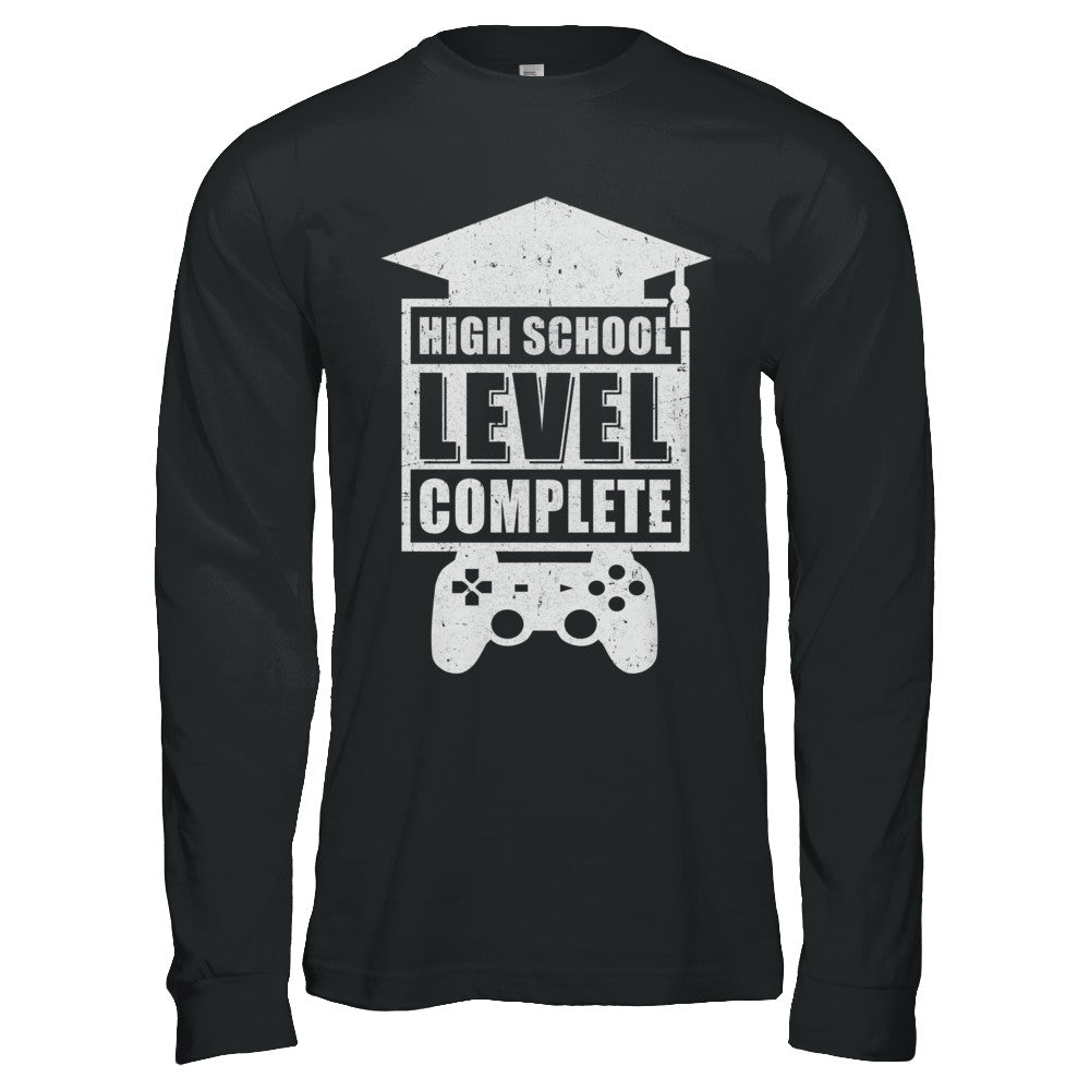 High School Level Complete Graduation Video Gamer T-Shirt & Hoodie | Teecentury.com
