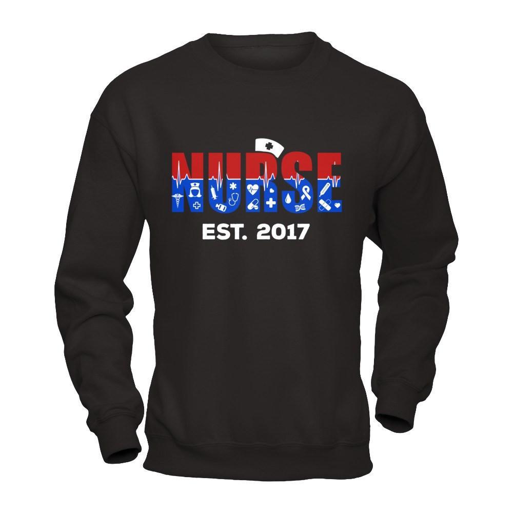 Nurses Est 2017 Graduation T-Shirt & Hoodie | Teecentury.com