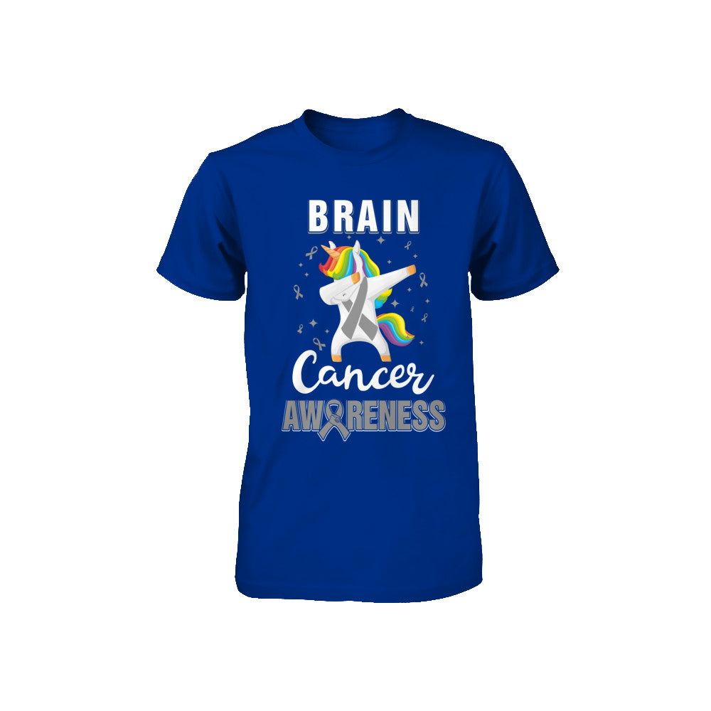 Inspirational Brain Cancer Awareness Unicorn Support Youth Youth Shirt | Teecentury.com