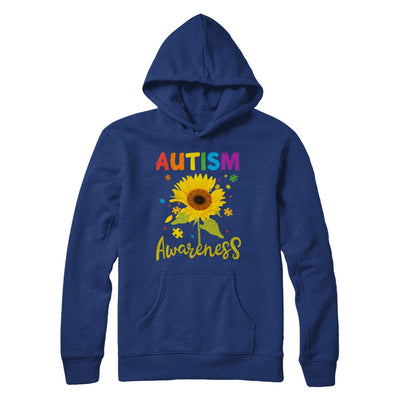 Autism Awareness Puzzle Sunflower T-Shirt & Hoodie | Teecentury.com