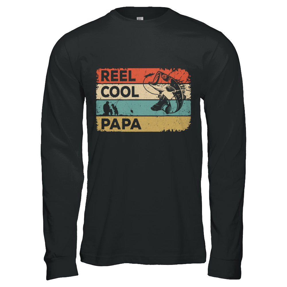 Vintage Reel Cool Papa Fish Fishing Fathers Day T-Shirt & Hoodie | Teecentury.com