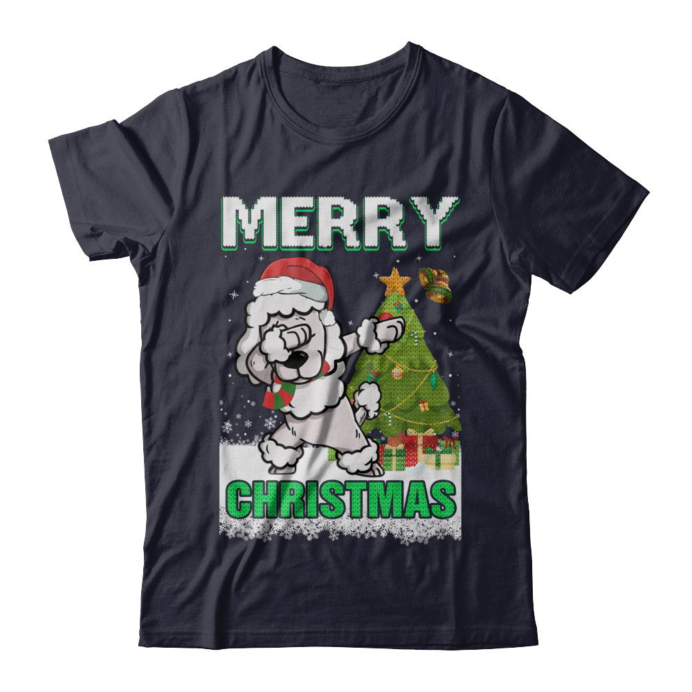 Cute Poodle Claus Merry Christmas Ugly Sweater T-Shirt & Sweatshirt | Teecentury.com