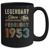 70 Years Old Legendary Since February 1953 70th Birthday Mug | teecentury