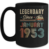 70 Years Old Legendary Since January 1953 70th Birthday Mug | teecentury