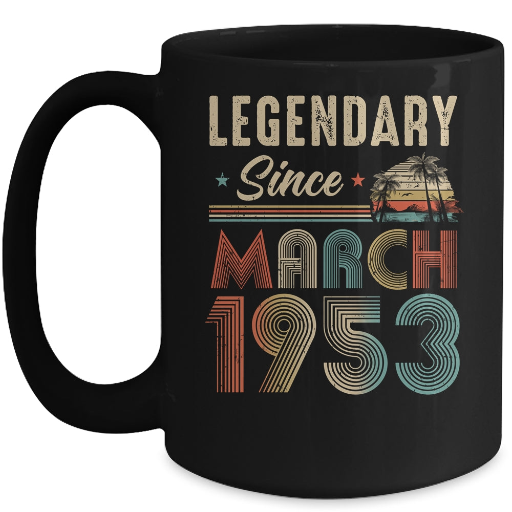 70 Years Old Legendary Since March 1953 70th Birthday Mug | teecentury
