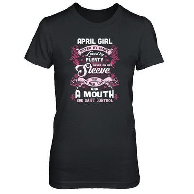 April Girl Hated By Many Loved By Plenty Heart On Her Sleeve T-Shirt & Tank Top | Teecentury.com