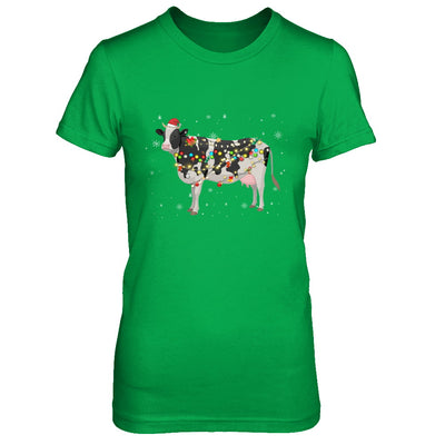 Vintage Cow Merry Christmas Light Led T-Shirt & Hoodie | Teecentury.com