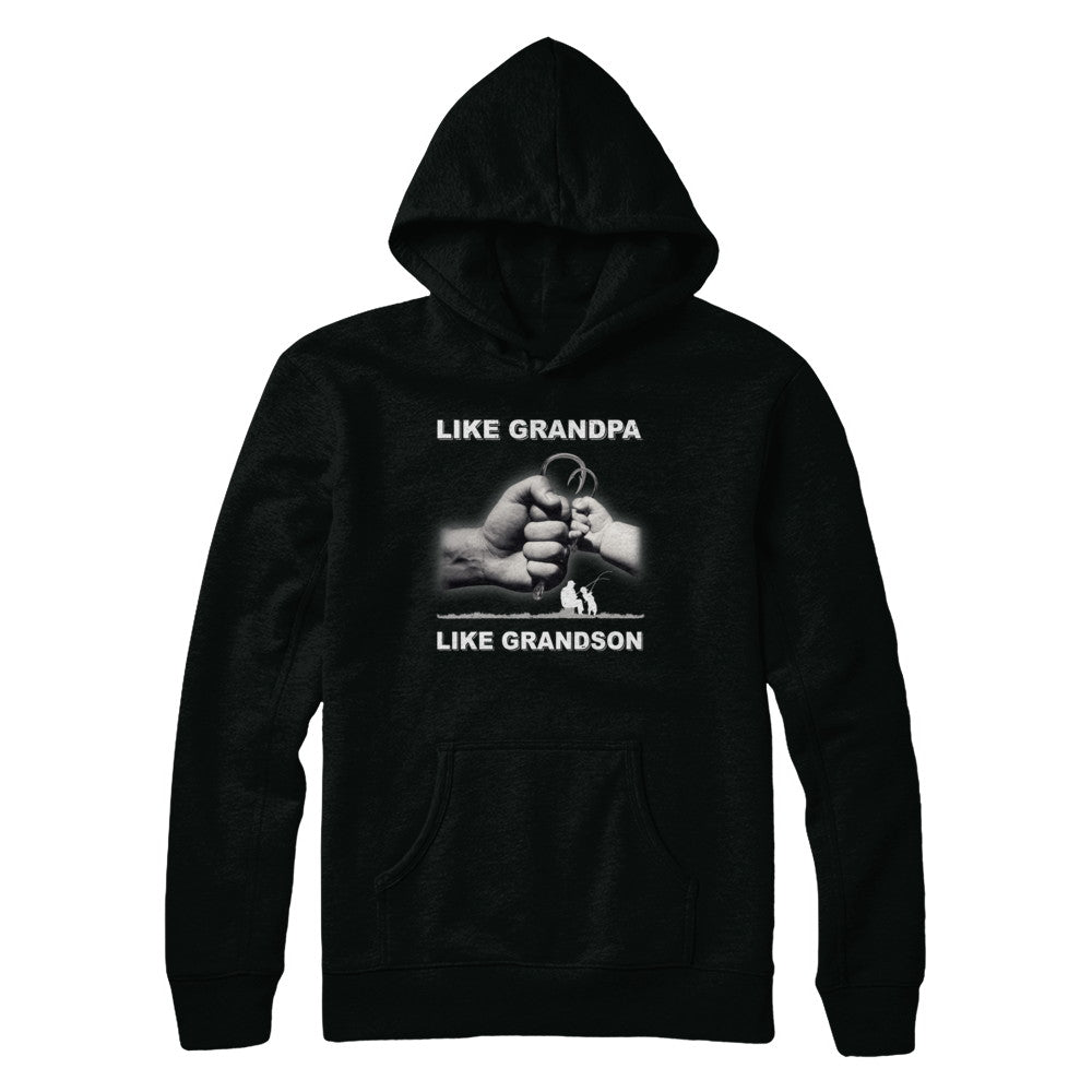 Like Grandpa Like Grandson Fishing Fish Fathers Day T-Shirt & Hoodie | Teecentury.com