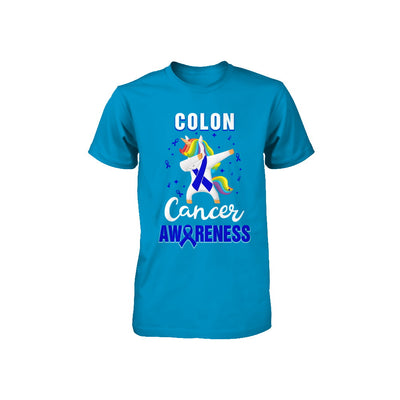 Inspirational Colon Cancer Awareness Unicorn Support Youth Youth Shirt | Teecentury.com