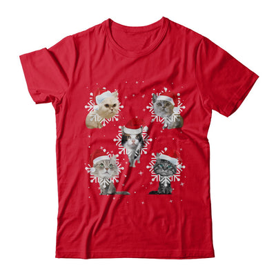 Cute Cat's Christmas Snowflakes Cat Claus T-Shirt & Sweatshirt | Teecentury.com
