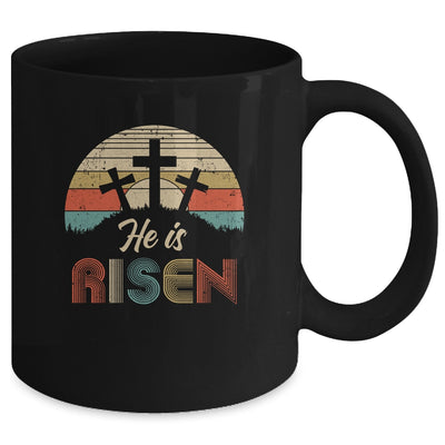 70s Retro He Is Risen Jesus Christian Cross Religious Easter Mug Coffee Mug | Teecentury.com