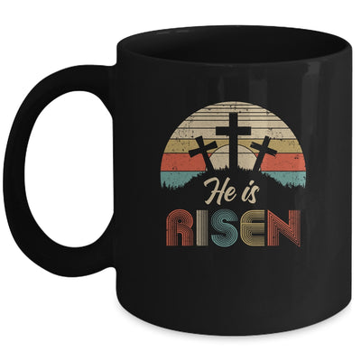 70s Retro He Is Risen Jesus Christian Cross Religious Easter Mug Coffee Mug | Teecentury.com