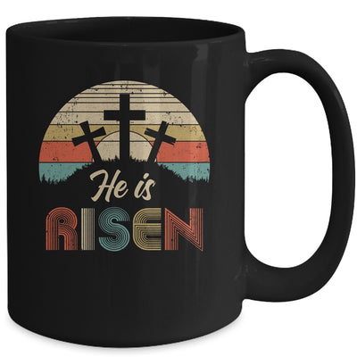 70s Retro He Is Risen Jesus Christian Cross Religious Easter Mug Coffee Mug | Teecentury.com