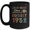 70th Birthday 70 Years Old Legendary Since August 1952 Mug Coffee Mug | Teecentury.com