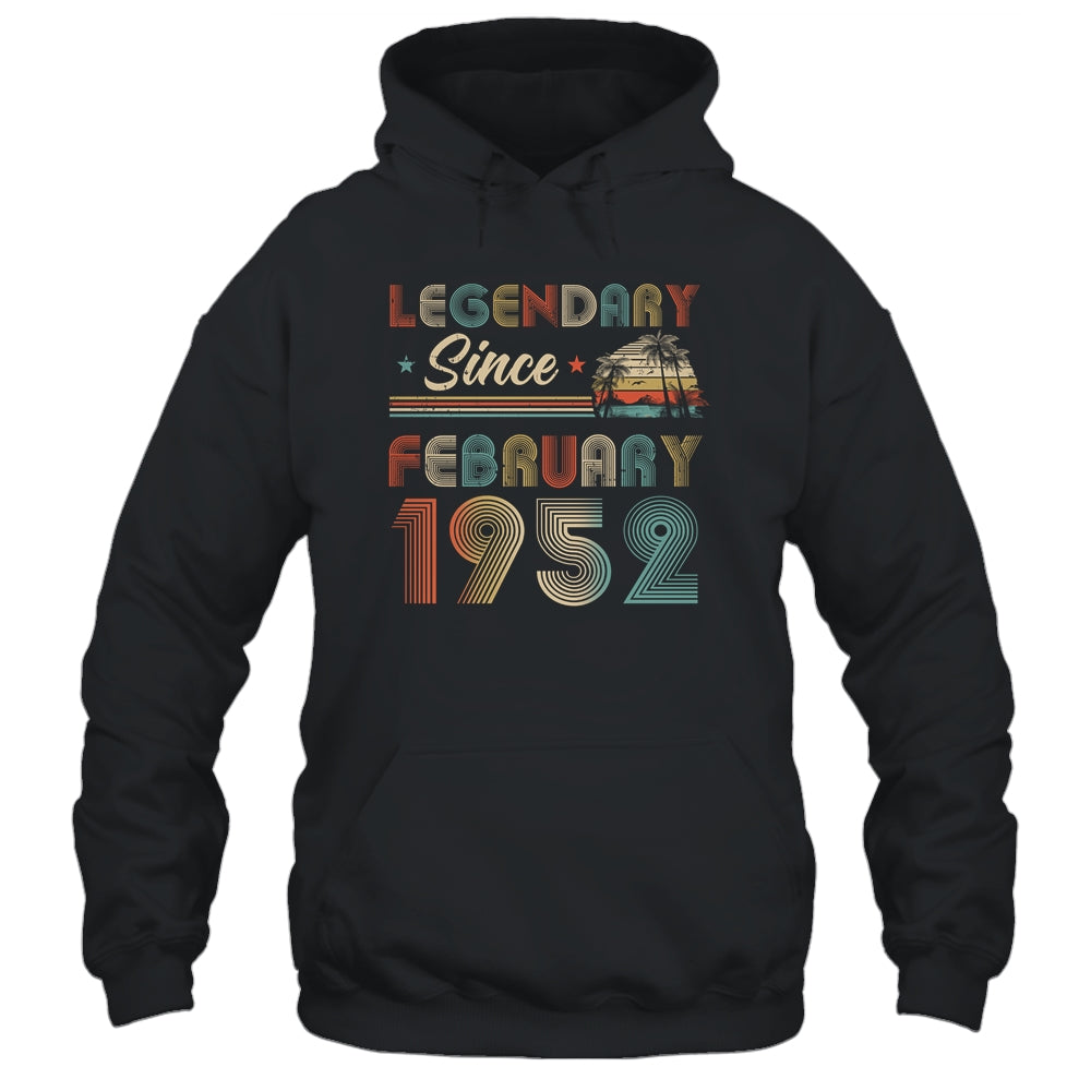 70th Birthday 70 Years Old Legendary Since February 1952 T-Shirt & Hoodie | Teecentury.com
