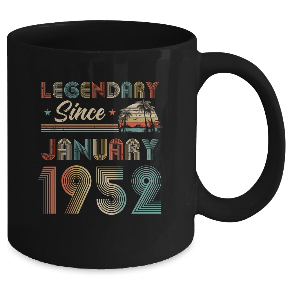70th Birthday 70 Years Old Legendary Since January 1952 Mug Coffee Mug | Teecentury.com