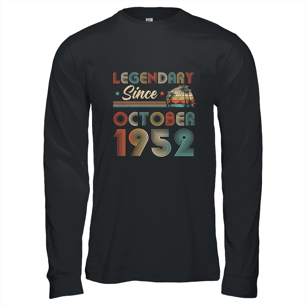 70th Birthday 70 Years Old Legendary Since October 1952 T-Shirt & Hoodie | Teecentury.com