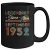 70th Birthday 70 Years Old Legendary Since September 1952 Mug Coffee Mug | Teecentury.com