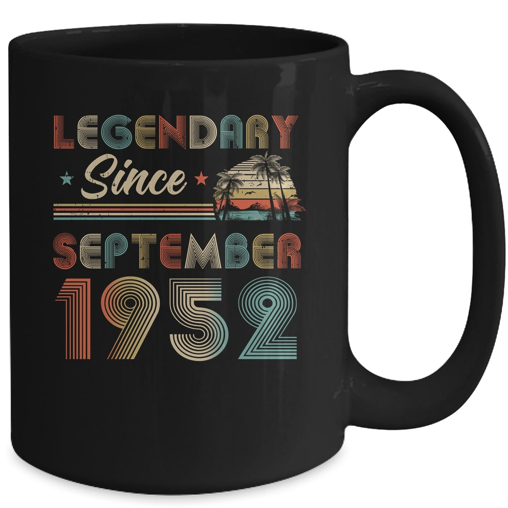 70th Birthday 70 Years Old Legendary Since September 1952 Mug Coffee Mug | Teecentury.com