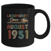 71th Birthday Gift 71 Years Old Legendary Since August 1951 Mug Coffee Mug | Teecentury.com