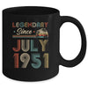 71th Birthday Gift 71 Years Old Legendary Since July 1951 Mug Coffee Mug | Teecentury.com