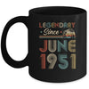 71th Birthday Gift 71 Years Old Legendary Since June 1951 Mug Coffee Mug | Teecentury.com