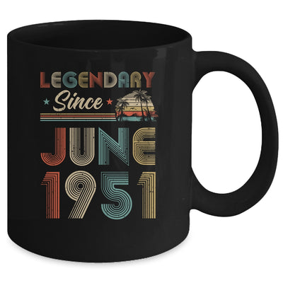 71th Birthday Gift 71 Years Old Legendary Since June 1951 Mug Coffee Mug | Teecentury.com
