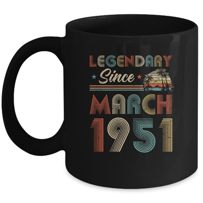 71th Birthday Gift 71 Years Old Legendary Since March 1951 Mug Coffee Mug | Teecentury.com