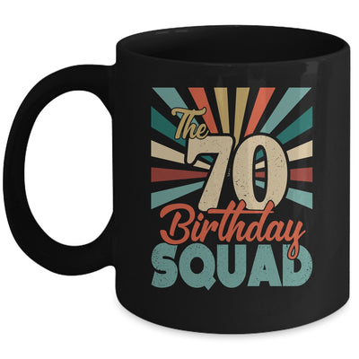 70th Birthday Squad Vintage Retro Funny 70 Year Old Birthday Mug Coffee Mug | Teecentury.com