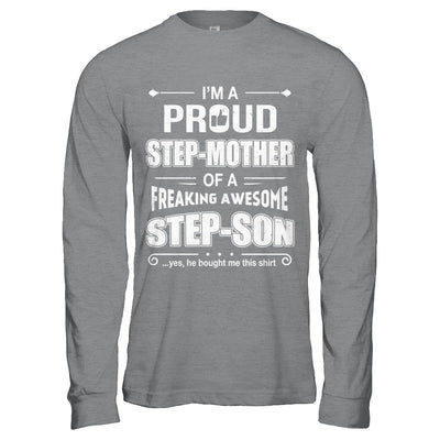 I'm A Proud Step-Mom Of Awesome Step-Son Mothers Day T-Shirt & Hoodie | Teecentury.com