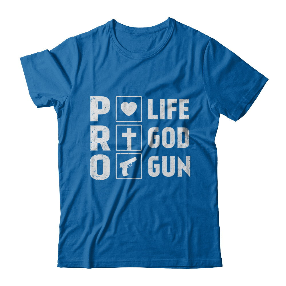 Pro Life Pro God Pro Gun America T-Shirt & Hoodie | Teecentury.com