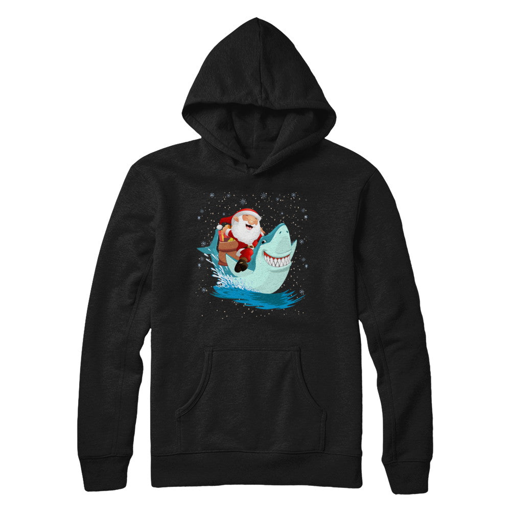 Santa Claus Riding Shark Christmas Xmas Gift T-Shirt & Sweatshirt | Teecentury.com