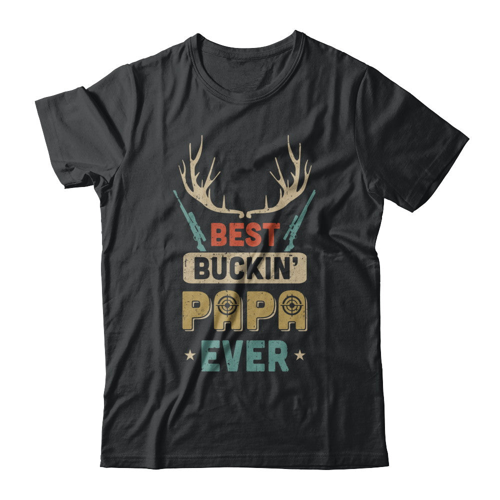 Vintage Best Buckin' Papa Ever Deer Hunting T-Shirt & Hoodie | Teecentury.com