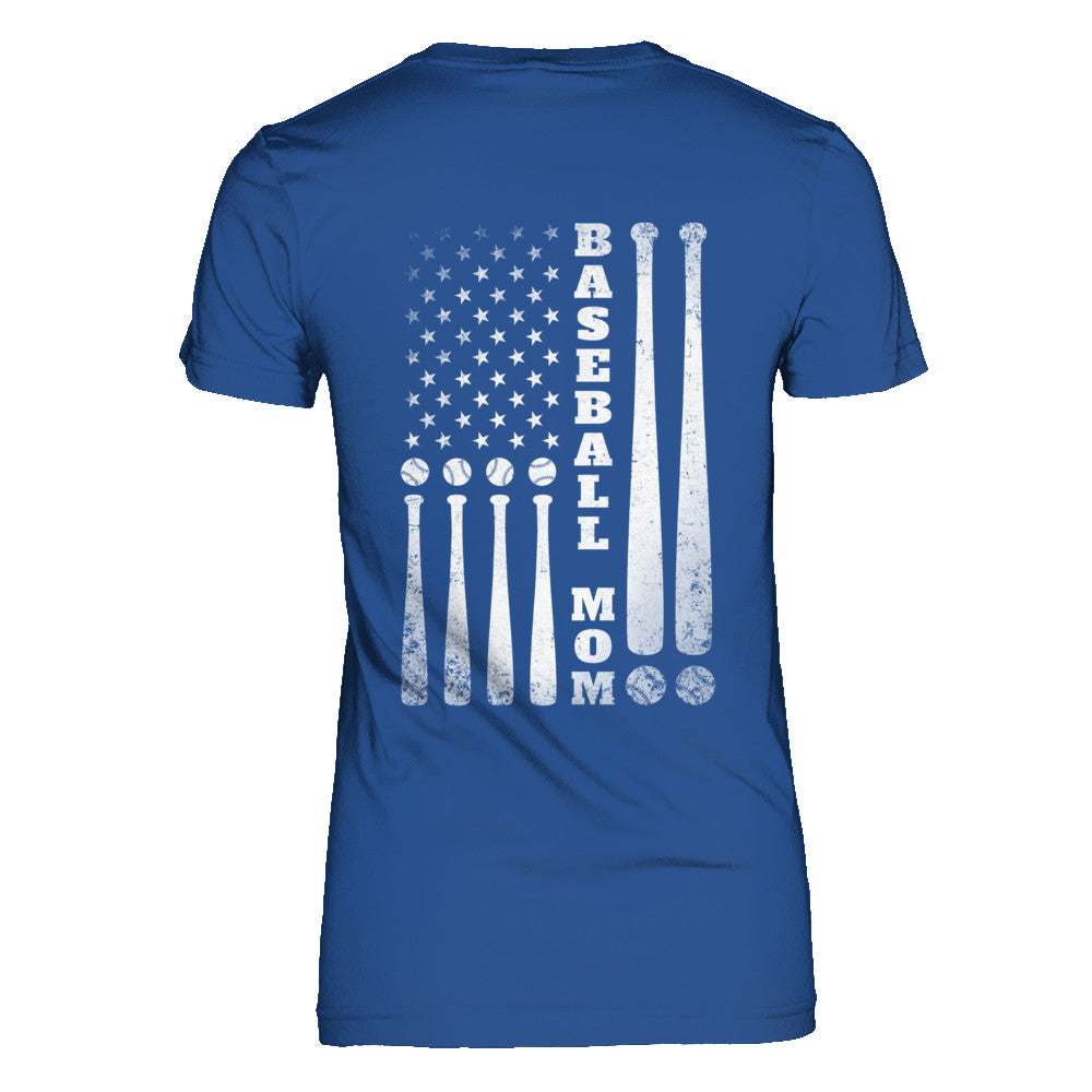 American Flag Vintage Baseball Mom Mother's Day T-Shirt & Hoodie | Teecentury.com