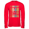 Vintage Retro February 1948 Birth Of Legends 74th Birthday T-Shirt & Hoodie | Teecentury.com