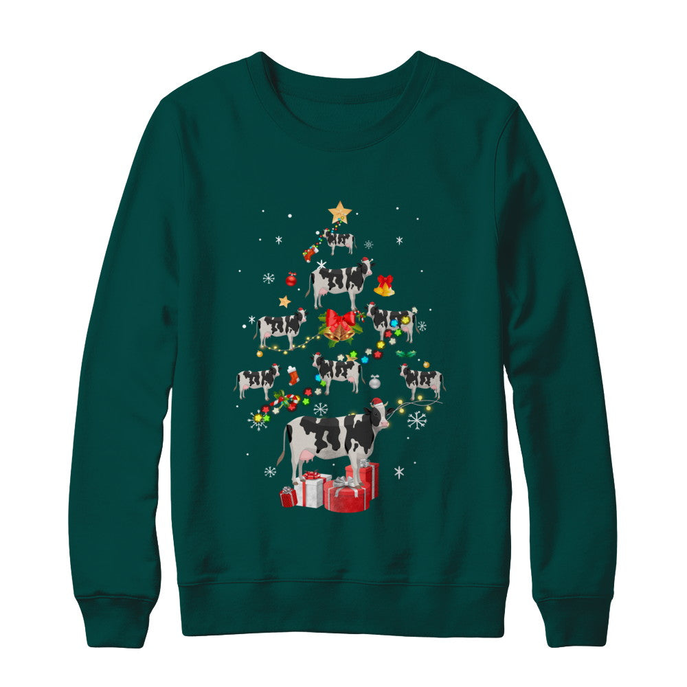 Farmer Cow Christmas Tree Decor Xmas Gift T-Shirt & Sweatshirt | Teecentury.com