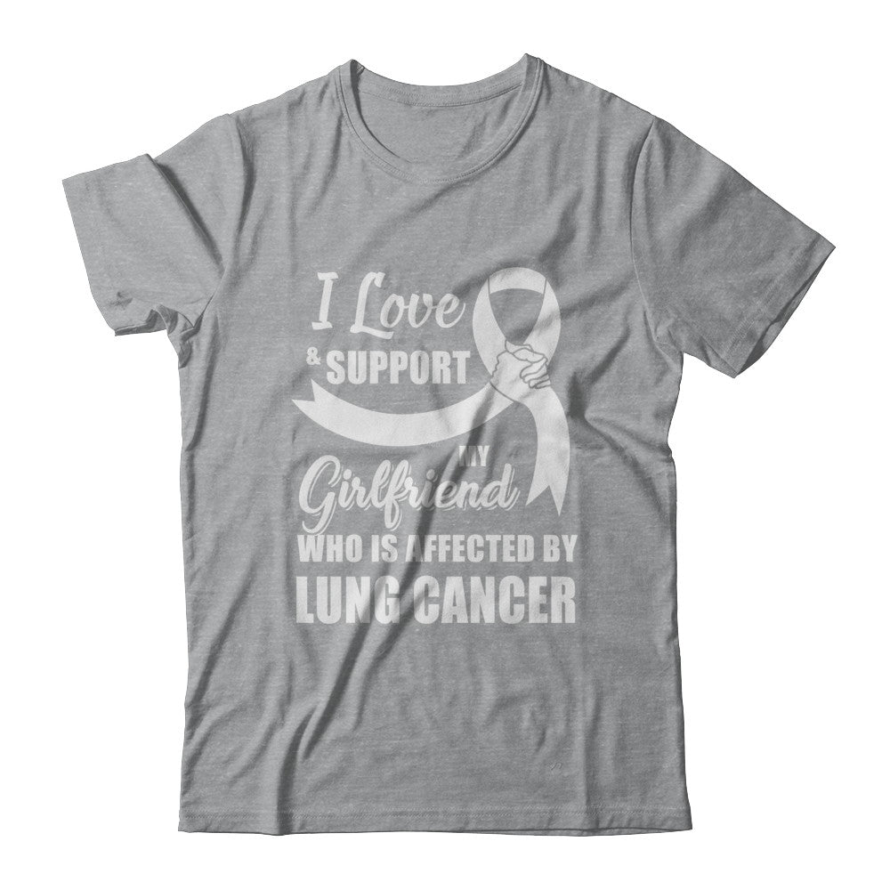 Lung Cancer Awareness Support White Girlfriend Boyfriend T-Shirt & Hoodie | Teecentury.com