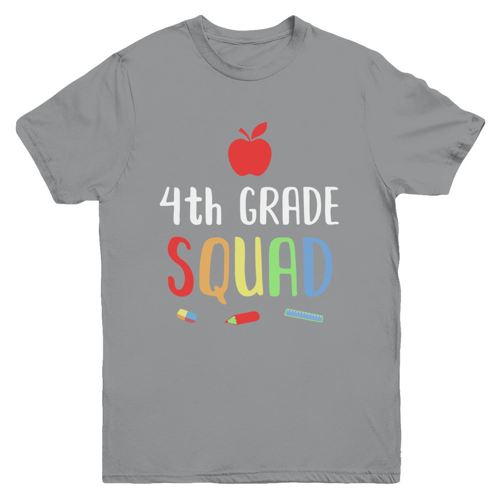 4th Grade Squad Back To School Teacher Fourth Grade Youth Youth Shirt | Teecentury.com