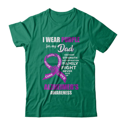 Alzheimer's Awareness I Wear Purple For My Dad Son Daughter T-Shirt & Hoodie | Teecentury.com
